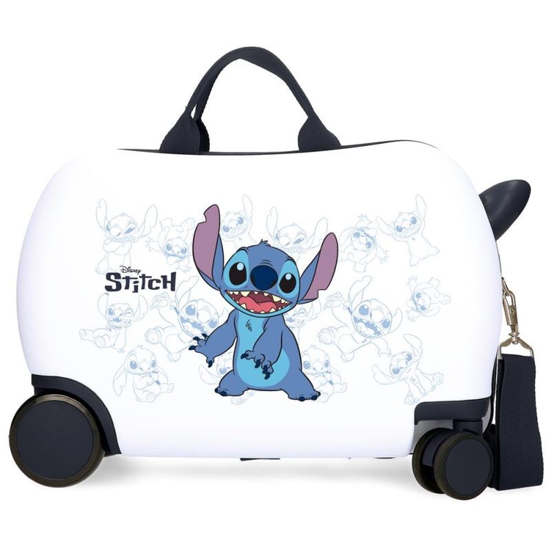 Detský kufrík na kolieskach Lilo and Stitch Happy white 45 cm