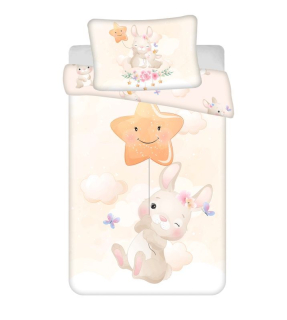 Obliečky do postieľky Bunny Star baby 100/135, 40/60